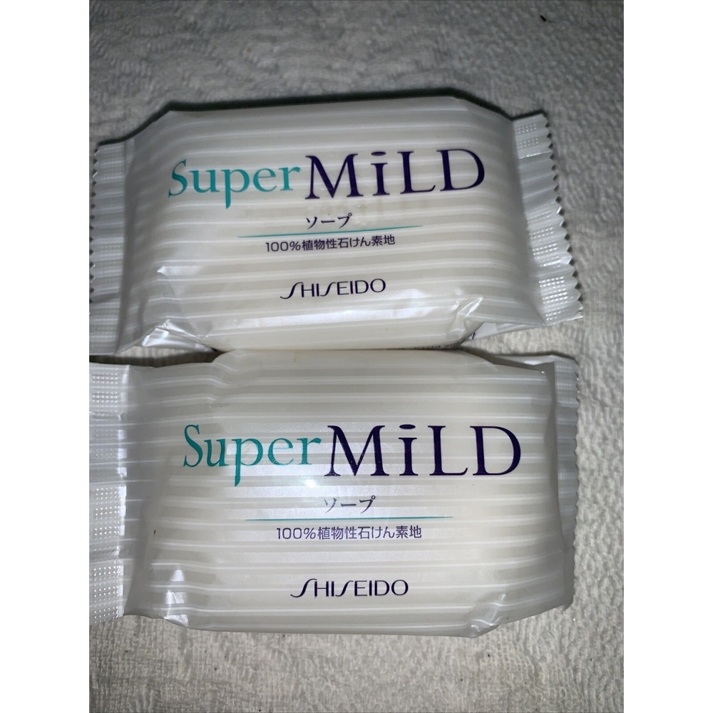 2 Bars Shiseido Super Mild Bar Cake Soap 90g‎ OOP